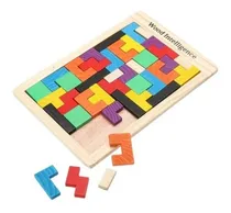 Comprar Tetris Juego Mesa Didactico Rompecabezas Madera 40 Piezas