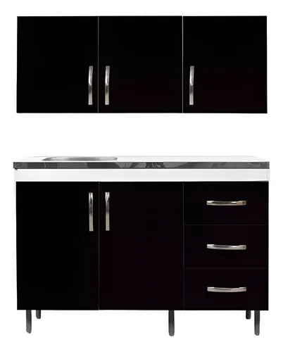 Combo De Cocina Bajo Mesada Y Alacena Ricchezze Arco 120cm