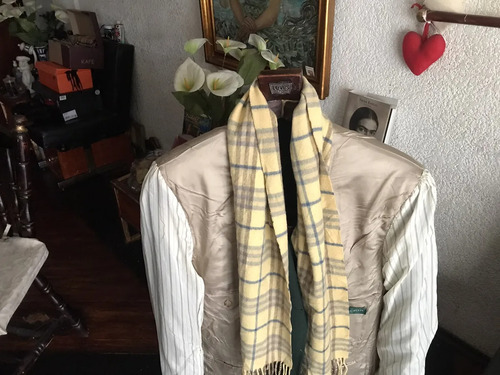Oscar De La Renta Blazer 100 % Wool Worsted Gold Button,usa Verde Liso 44r (Usado)