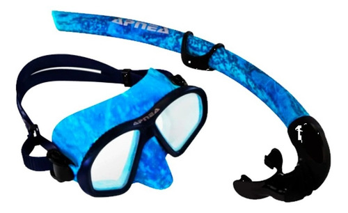 Imagen 1 de 4 de Combo De Mascara Y Snorkel Color Ocean Blue - Hammerhead S.