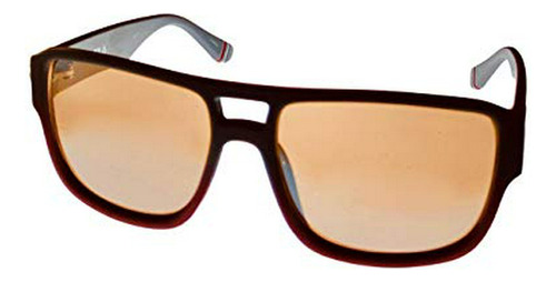 Gafas De Sol - Fila Mens Matte Brown Gradient Rectangle Pla