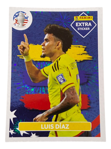 Lámina Luis Díaz Extra Base Panini Copa América 2024 