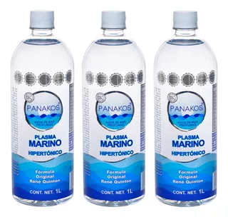 Agua De Mar Orgánica Hipertónica 3 Litros Envío Gratis