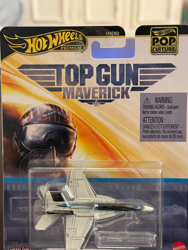 Hot Wheels Premium Top Gun Maverick F18 Avion Gris Oscuro