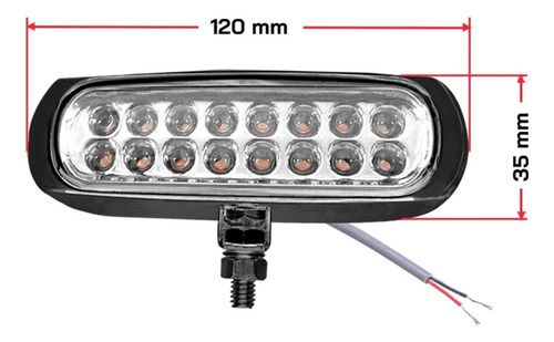 Farol Auxiliar 16 Leds Amarelo Bivolt Autopoli