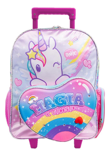 Mochila Unicornio Primaria Con Carro Vs5627