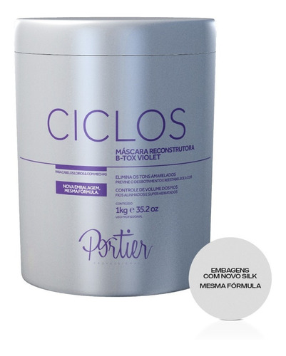 Portier Ciclos Botox Violet Matizador 1kg + Brinde