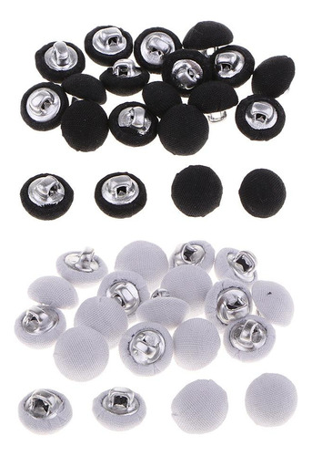 20 Piezas Botón Cubierto De Tela Hebilla Para Coser