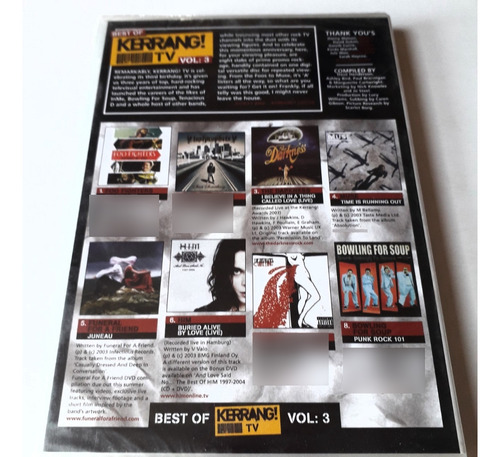 Dvd Best Of Kerrang! Tv Vol.3 Nuevo Y Sellado