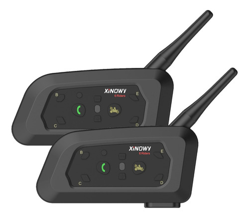 2x Intercomunicador Moto Capacete V6 Pro Bluetooth