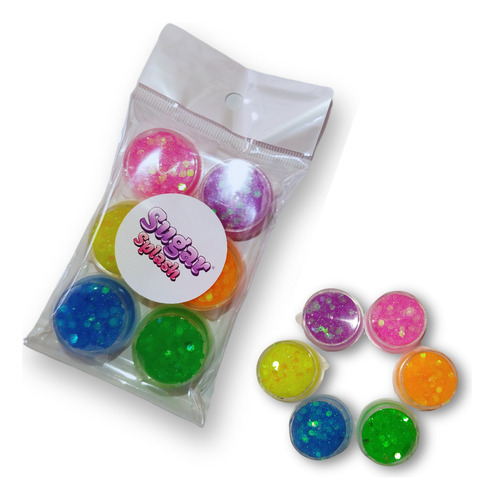 Party Box Bar Kit Glitter Gel X6 Potes Fluo Neon Fiesta Fx