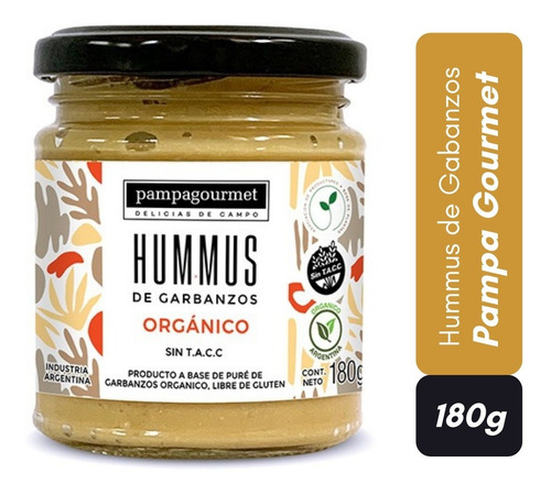 Hummus De Grabanzos Organio Sin Tacc Pampa Gourmet 180g