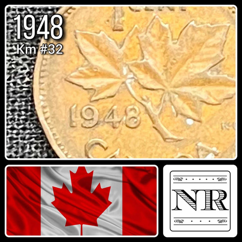 Canadá - 1 Cent - Año 1948 - Km #32 - George Vi 