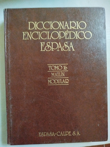 Diccionario Enciclopédico Espasa Tomo 16