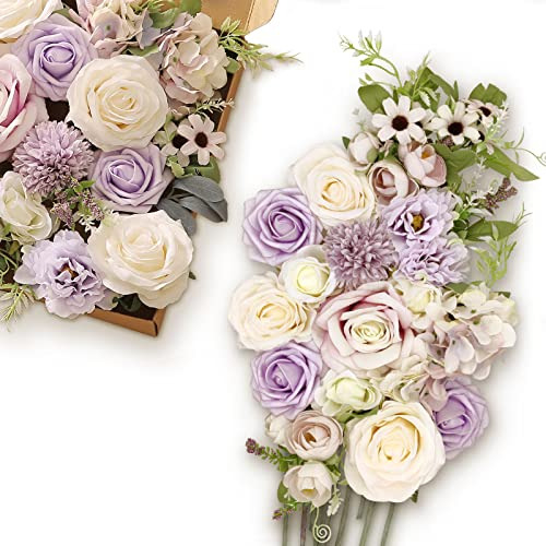 Flores Artificiales Moradas Ramos De Boda Diy, Centros ...