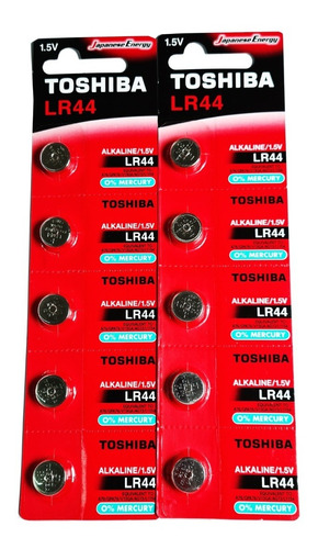 10 Piezas De Lr44 Toshiba 1.5v Reloj, Bascula, Controles, 