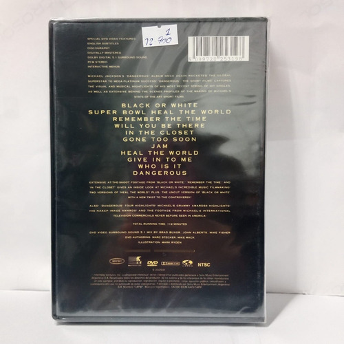 Michael Jackson Dangerous The Short Films Dvd Nuevo