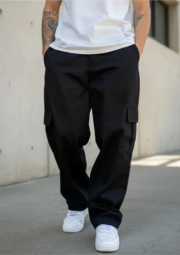 Calça Cargo Masculina Larga Skate Elástico Cintura Unissex — R$ 74,77 em Mercado Livre