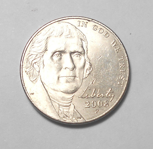 Estados Unidos Five Cents 2008 Ceca P - Km#381