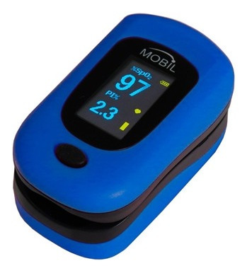 Oxímetro De Pulso Dedo Adulto Led Azul Mobil