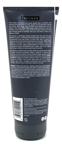 Freeman Mascarilla Facial De Carbón Y Azúcar Negro, 3 Unidad