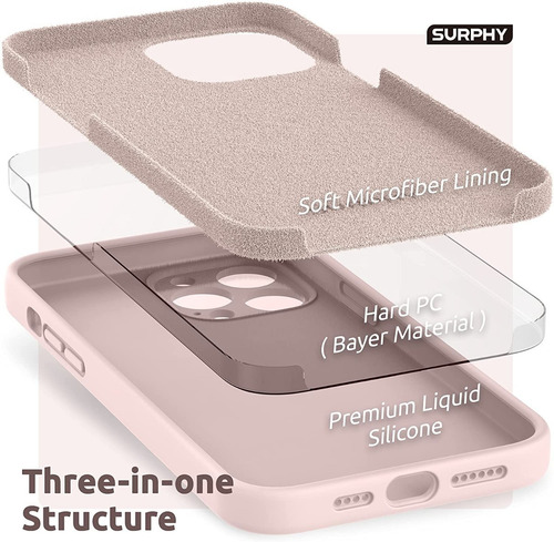 Imagen 3 de 8 de Carcasa Para iPhone 13 Pro Max Silicona Con Protector Cámara