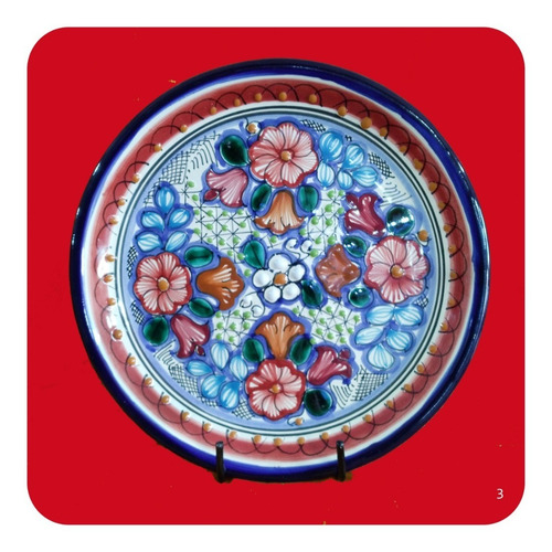 Imagen 4 de 10 de Plato De Talavera Poblana Color 25 Cm Varios Modelos Plt