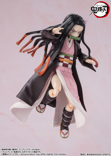 Boneco Tanjiro Demon Slayer Action Figure Bandai Shf Nezuko