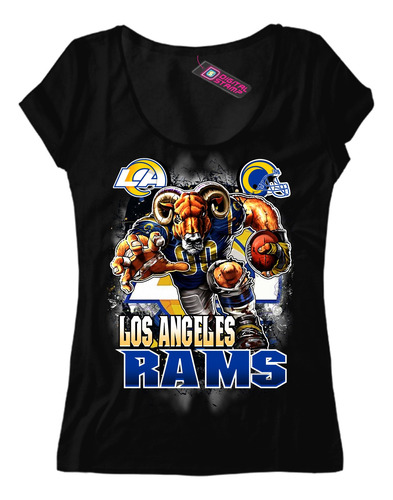 Remera Mujer Los Angeles Rams Equipo Nfl 23 Dtg Premium