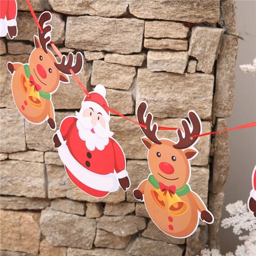 Guirnaldas Navidad Deco Papá Noel Bota Árbol Reno Color Rojo Papá Noel/reno