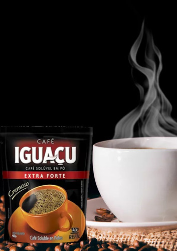 Café Solúvel Em Pó Extra Forte 40g Sachê Iguaçu