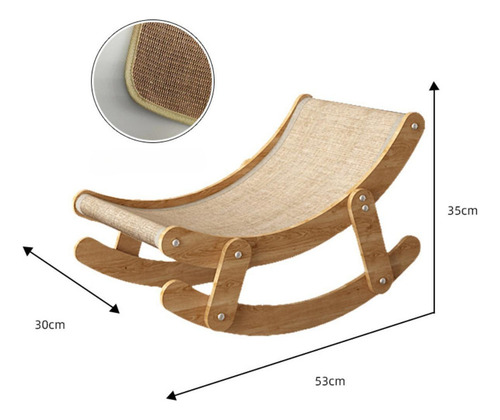 Para Hamaca Para Gatos, Cama, Salón Para Yute 30cmx53cmx35cm