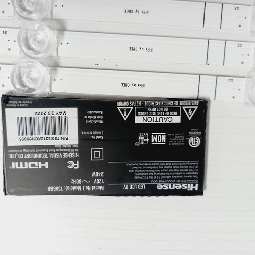 Kit De Leds Para Pantalla Hisense Modelo 75a6gr (Usado)