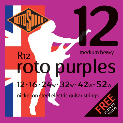 Rotosound R12 Niquel Medium Heavy Cuerda Para Guitarra (12