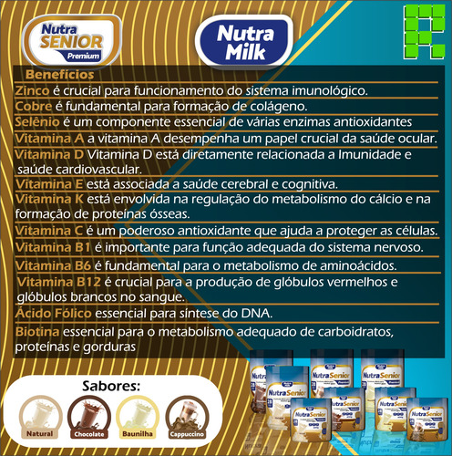 Nutra Senior 50+ Premium 400g - Zero Lactose E Zero Açúcar