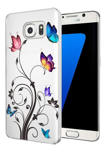 Funda Para Samsung Galaxy S7 Edge - Mariposas De Colores