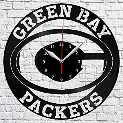 Reloj Corte Laser 3383 Green Bay Packers Logo Y Banner