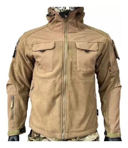 Chaqueta Polar Táctica Hombre Outdoor Termica Impermeable