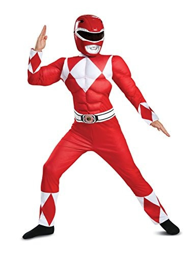 Disfraz Oficial Red Ranger Con Máscara