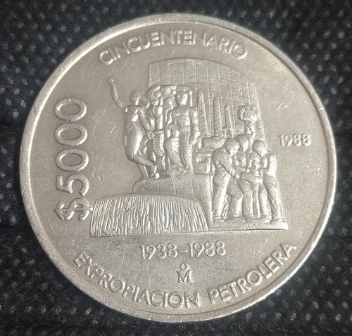 Moneda $5000 Pesos Mexicanos 1988