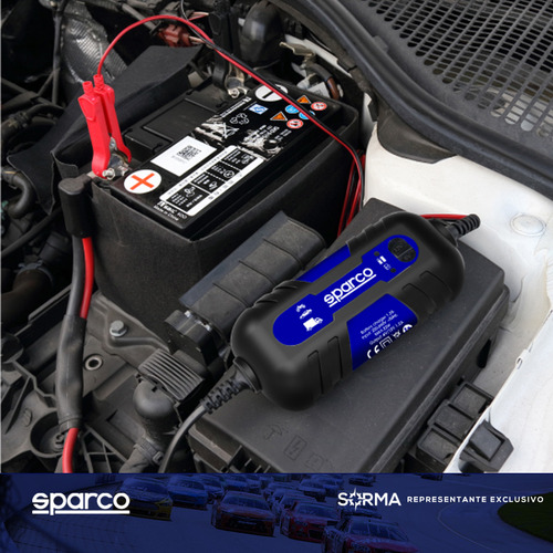Imagen 6 de 12 de Cargador De Bateria Para Auto Sparco Carga Inteligente 12v