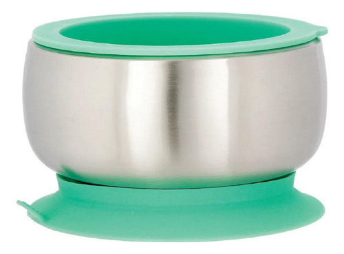 Tigela Inox Com Ventosa E Tampa Verde (+4m) - Avanchy