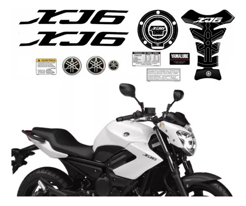 Kit Adesivos + Tankpad Bocal Para Yamaha Xj6 2011/2012 13538