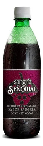 12 Pzas Refresco Sangría Señorial Sabor Sangría 600 Ml