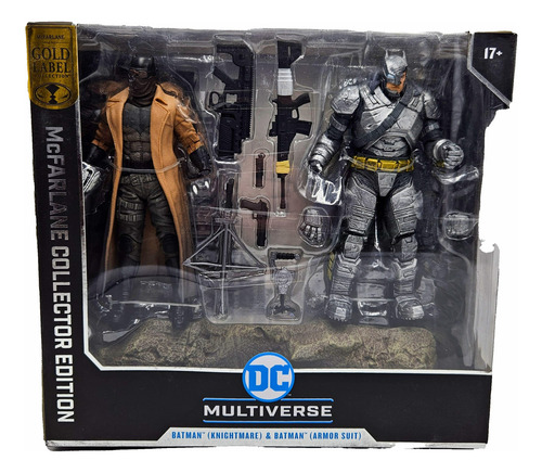 ### Dc Multiverse Bvs Knightmare & Armor Suit Batman Gold ## (Usado)