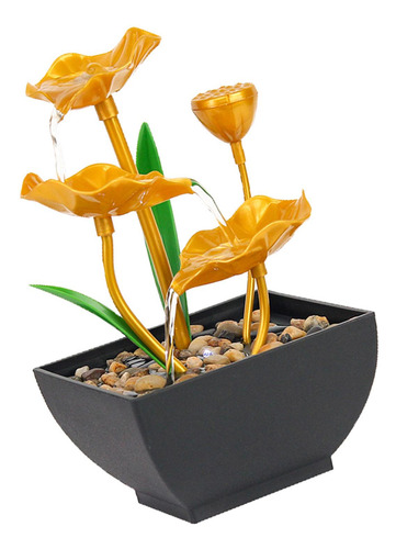 Fuente De Agua De Mesa Iluminada Con Agua Corriente Para