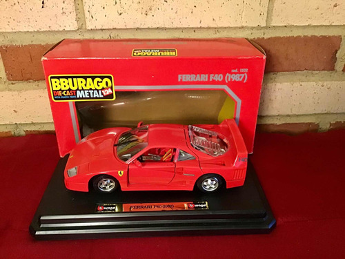 Carrito De Colección Bburago Ferrari F40 1987 Escala 1/24