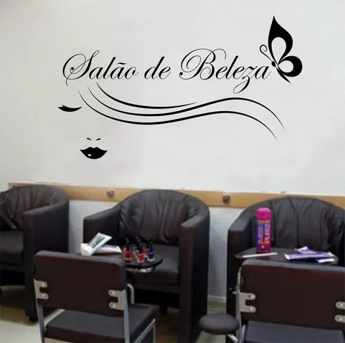 Adesivo De Parede Decorativo Nome Do Salão De Beleza Will408