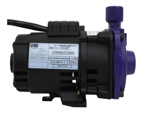 Motobomba Centrífuga Ksb Hydrobloc Cn C500nt Tri 220/380v