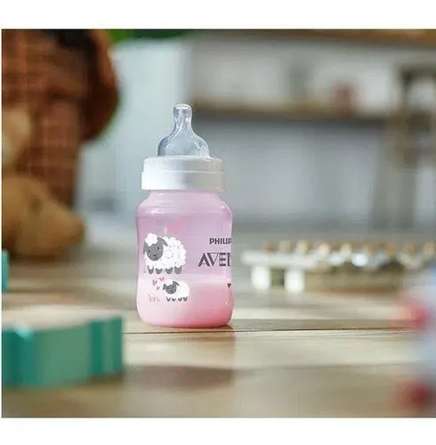 AVENT Mamadera Anticolicos Philips Avent SCF82114 Rosa 1m